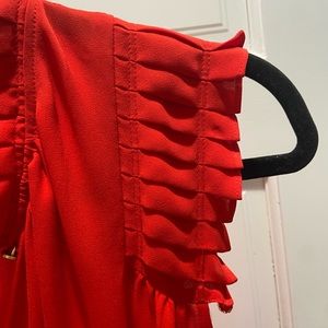 Loft red sleeveless blouse